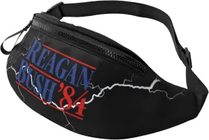 REAGAN BUSH '84 Crossbody waist bag, fashionable waist bag for teenagers, suitable for traveling, running, hiking