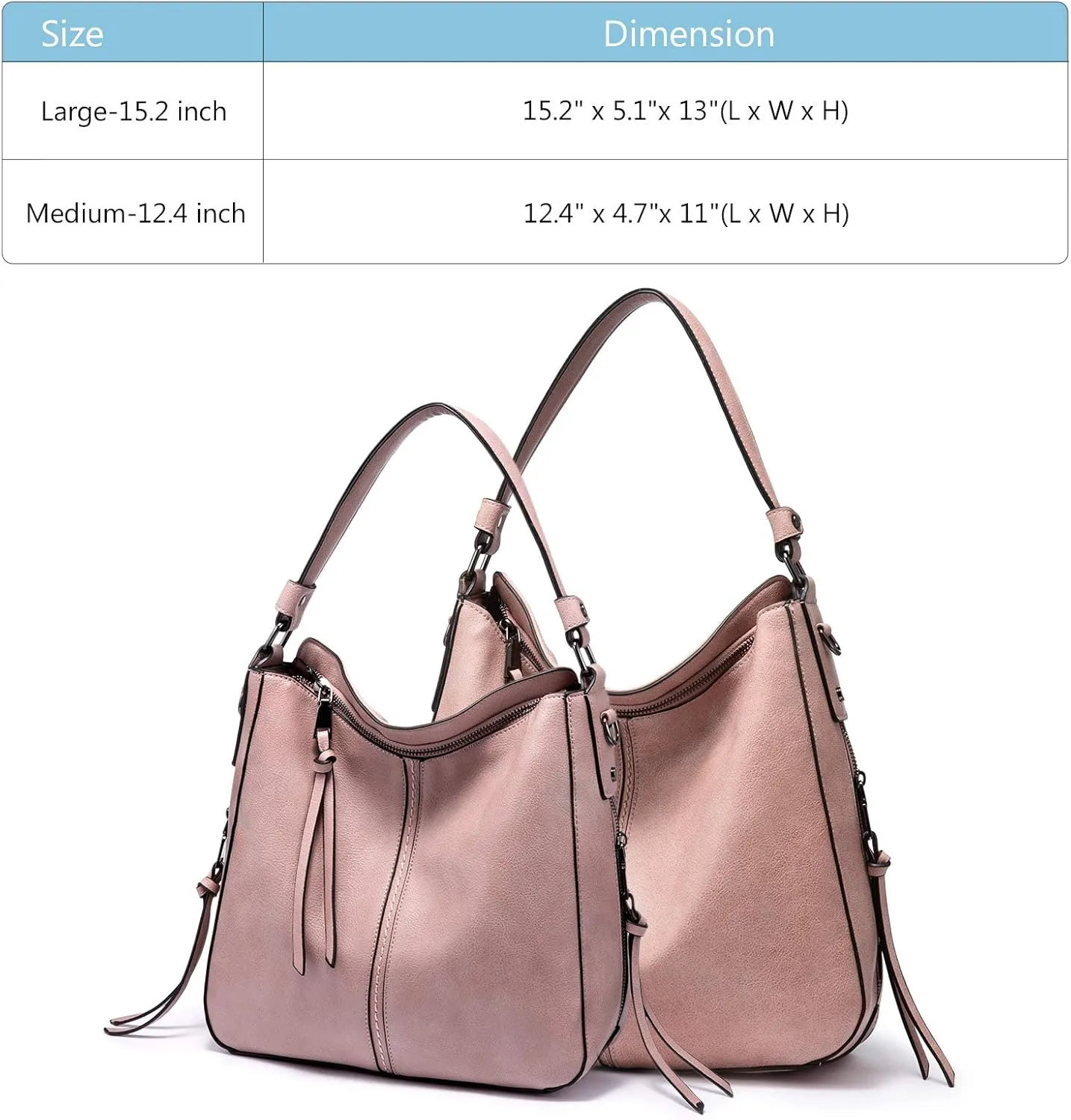 Realer Hobo Crossbody Bags for Women Designer Faux Leather Hobo Handbags Retro Large Size Shoulder Bag Bucket Purse