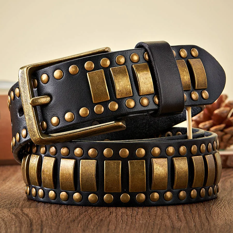 RebelEdge™ Rivet Studded Leather Belt