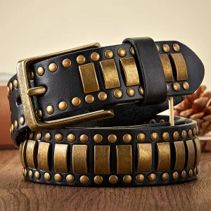RebelEdge™ Rivet Studded Leather Belt