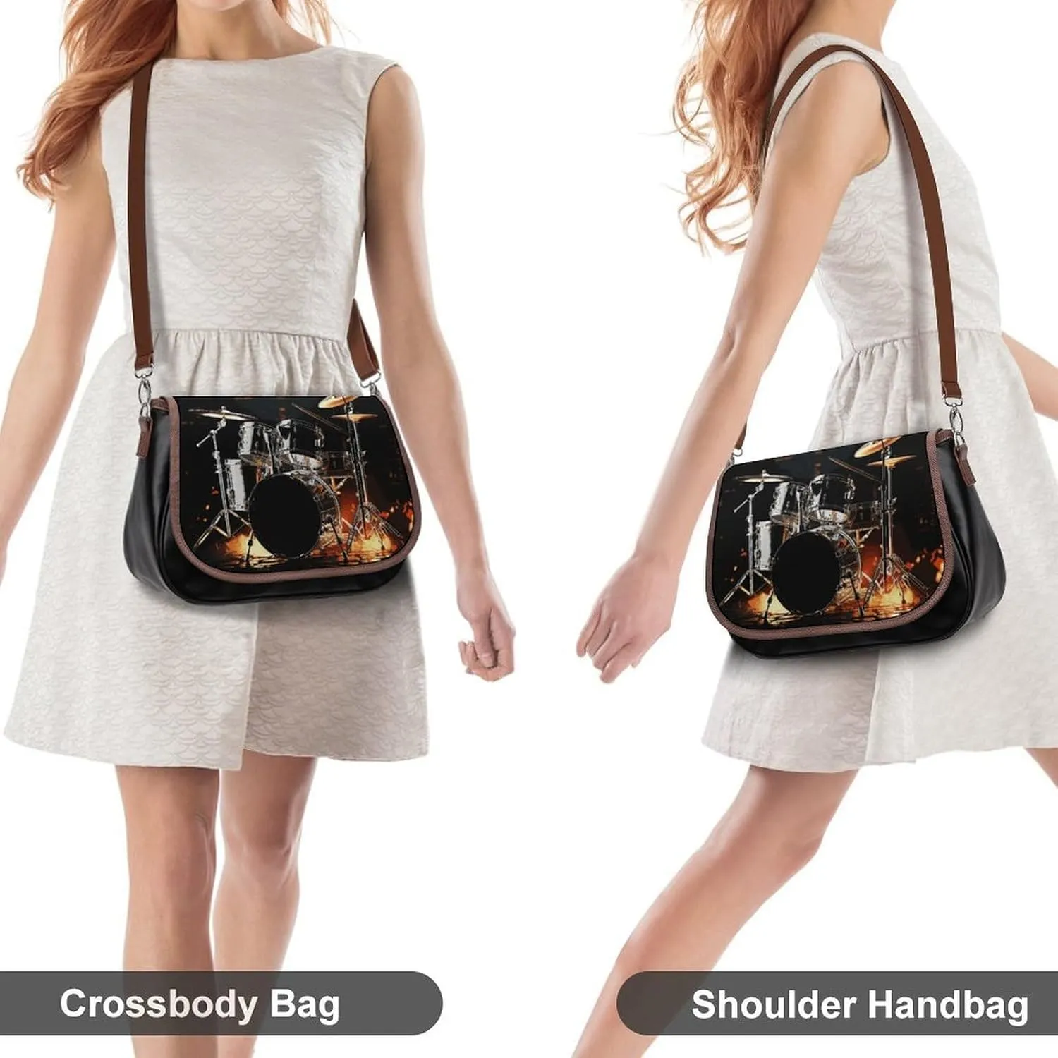 Red And Yellow Style Crossbody Bags for Women Travel Shoulder Bag Small Leather Cross Body Handbags