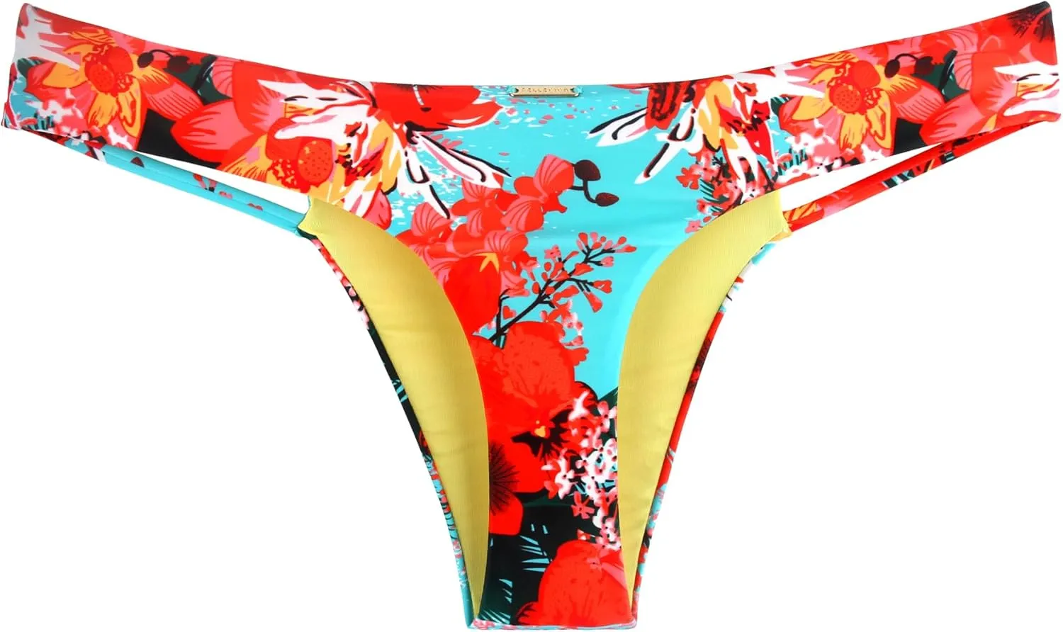 RELLECIGA Women's Triple Strappy Thong Bikini Bottoms