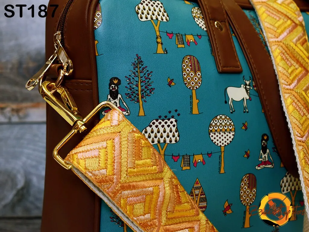 Replacement Guitar Strap Crossbody Sling Bag Strap for Purses Embroidered Adjustable Handbag Boho Strap Embroidery Camera Strap Gift for Mom