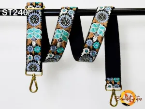 Replacement Guitar Strap Gift Friend Embroidered Purse Strap Boho Crossbody Strap for Purses Messenger Bag Embroidery Custom Handbag Strap