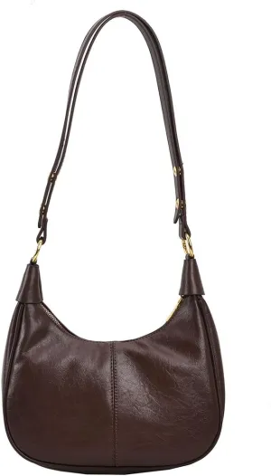 Retro Shoulder Bags for Women Vegan Leather Tote Handbags Slouchy Large Crossbody Bag with Adjustable Strap