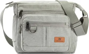 Rfid Crossbody Messenger Bag with Water Bottle Holders, 13 inch Laptop Shoulder Bag, Sling Satchel Purse w/Built-in Wallet