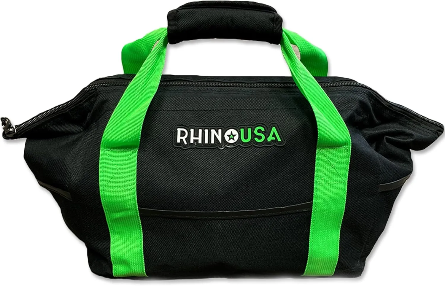Rhino USA Heavy Duty Recovery Gear Storage Bag - Ultimate Recovery Kit Equipment Bag For Off-Road Gear and 4x4 Accessories - Fits Tow Straps, Shackles, Snatch Block, and UTV Accessories(Green)