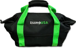 Rhino USA Heavy Duty Recovery Gear Storage Bag - Ultimate Recovery Kit Equipment Bag For Off-Road Gear and 4x4 Accessories - Fits Tow Straps, Shackles, Snatch Block, and UTV Accessories(Green)