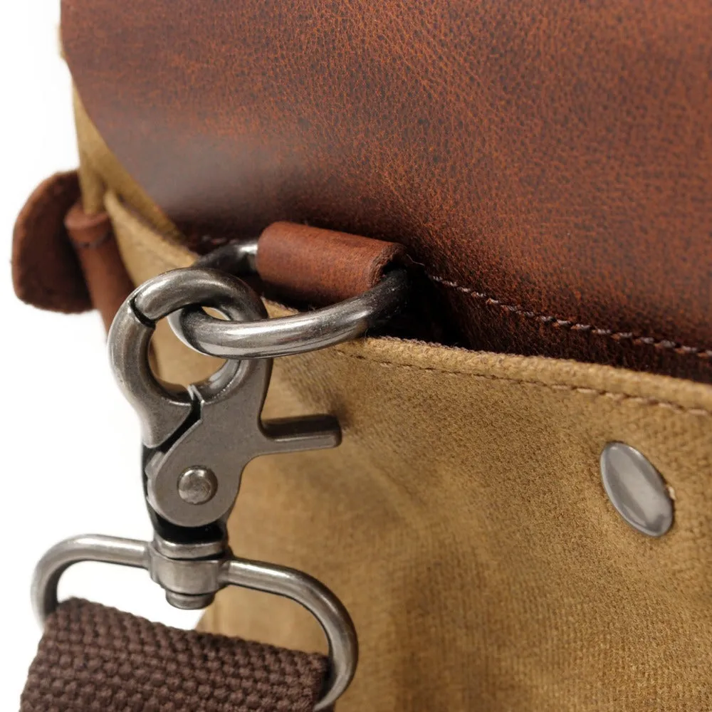 Riverton Canvas Leather Messenger Bag