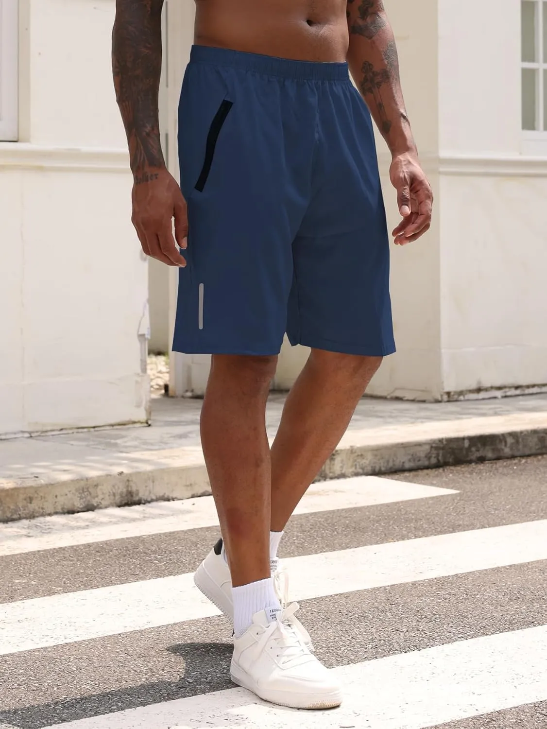 RPOVIG 3 Pack Men's Athletic Shorts Sets Gym Workout Short with Zippered Pockets Running Joggers Basketball Gift