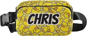 Rubber Duck Custom Fanny Pack for Women Men Personalized Crossbody Belt Bag Fashion Waist Packs Purse for Shopping Traveling
