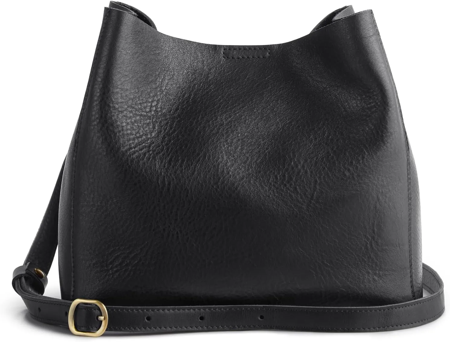 S-ZONE Full Grain Leather Crossbody Bags for Women Shoulder Bag Butterfly Bucket Purses