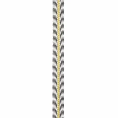 Sallie Tomato Zipper - 3 Yds with 9 Pulls - Black/White Stripe Gold Coil