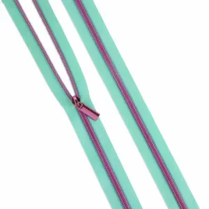 Sallie Tomato Zipper - 3 Yds with 9 Pulls - Raindrop Tape/Tula Pink