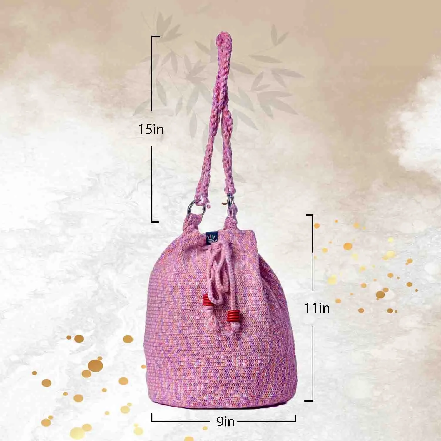 Salmon Tassel Potli