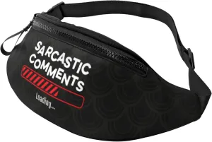 Sarcastic Comment Loading Crossbody waist bag, fashionable waist bag for teenagers, suitable for traveling, running, hiking