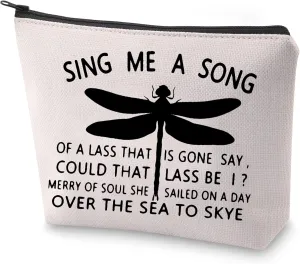 Sasenach Inspired Gifts Skye Boat Song Bags Sing Me A Song Of A Lass That Is Gone Makeup Bags Dragonfly Gifts (Sing Me A Song)