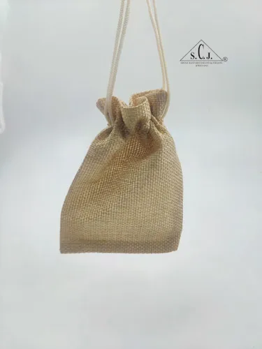 SCJ Jute Pouch – Eco-Friendly Small Jute Bags for Gift, Jewelry, Packaging (10 x 14 cm, 50 pcs)