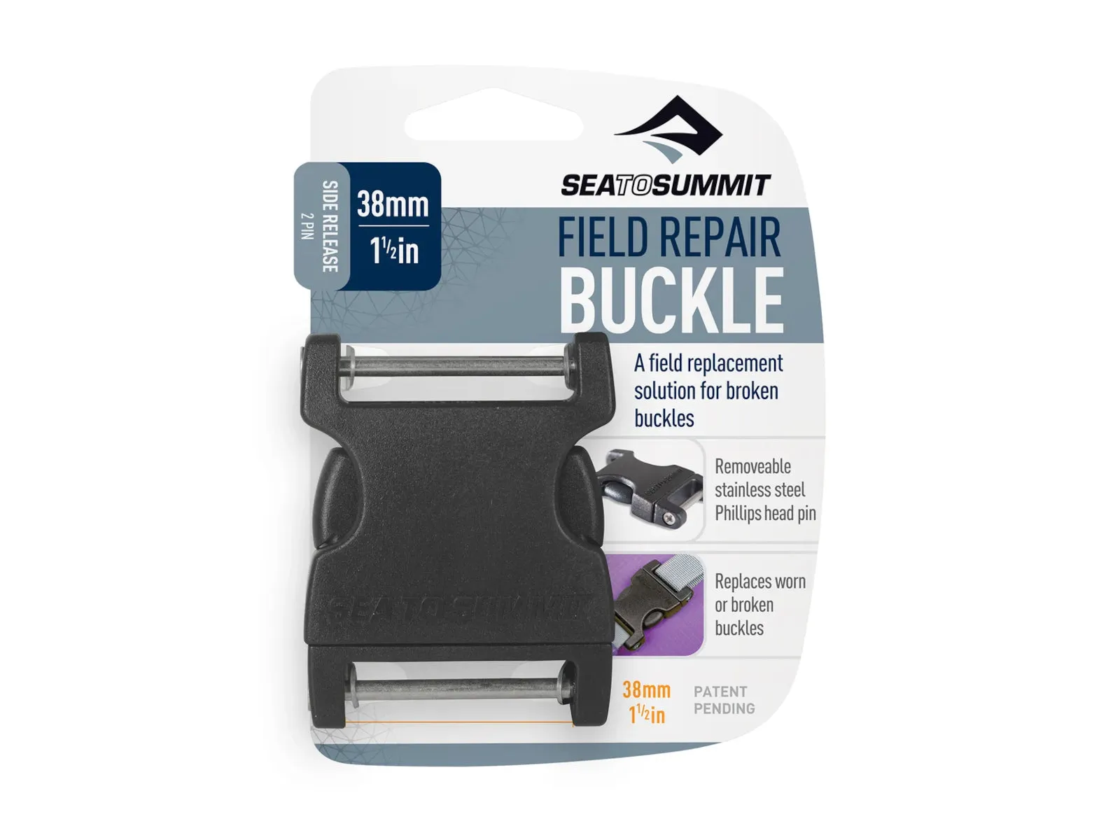 Sea to Summit Side Release Field Repair Buckle with Removable Pin