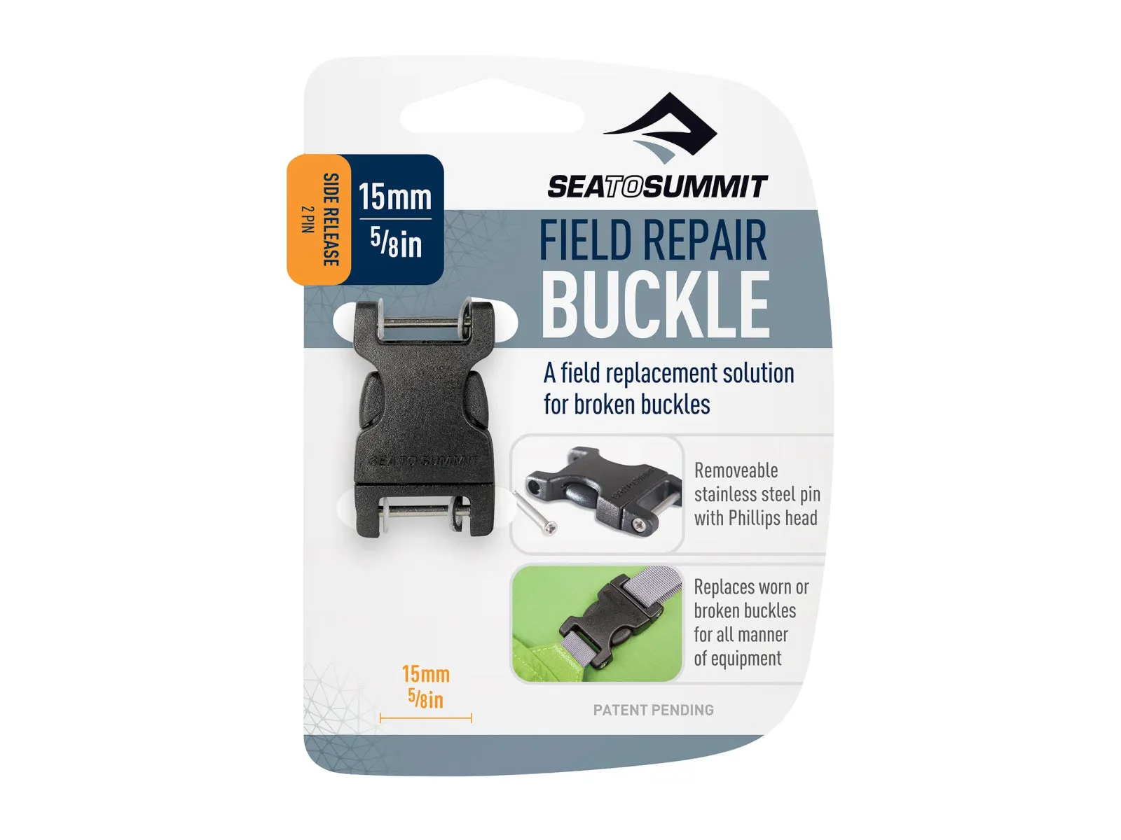 Sea to Summit Side Release Field Repair Buckle with Removable Pin