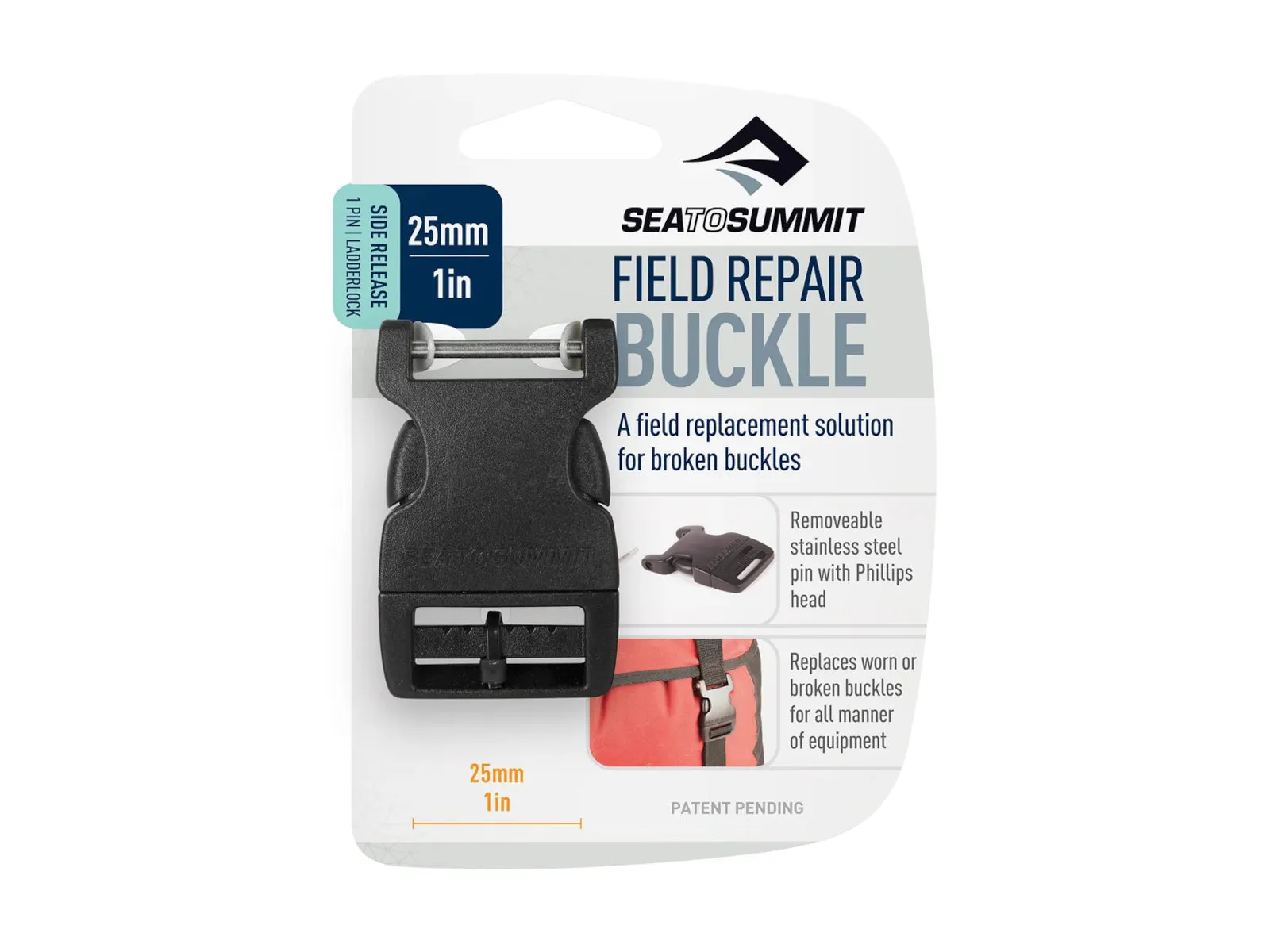 Sea to Summit Side Release Field Repair Buckle with Removable Pin