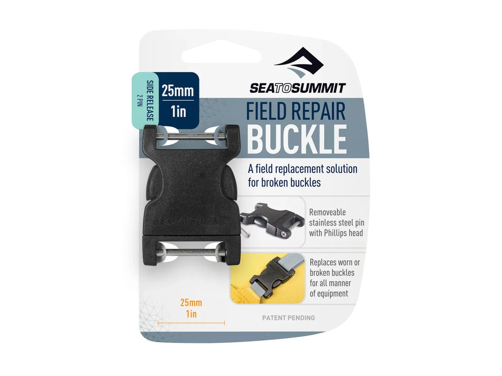Sea to Summit Side Release Field Repair Buckle with Removable Pin