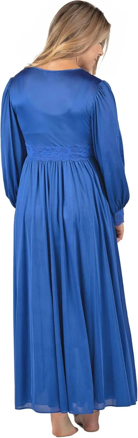 Shadowline Women's Nightgown Robe Peignoir Set Silhouette Nylon Sleepwear