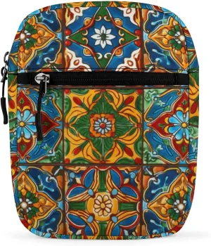 Simple Small Shoulder Bag,Mexican Ceramic Tile Print Anti-theft Messenger Bag,casual Small Backpack,mini Crossbody Bag