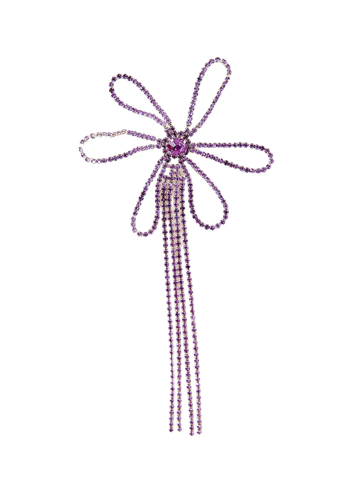 SINGLE FLOWER CHAIN PIN LILAC