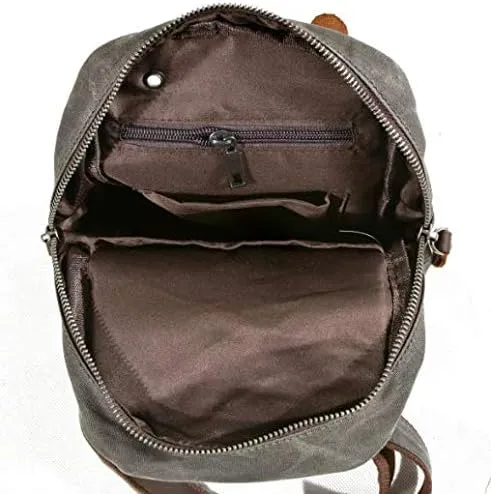 Sling Bag Chest Shoulder Backpack Fanny Pack Waterproof Canvas Waxed Crossbody Bags for Men (Black, One_Size)