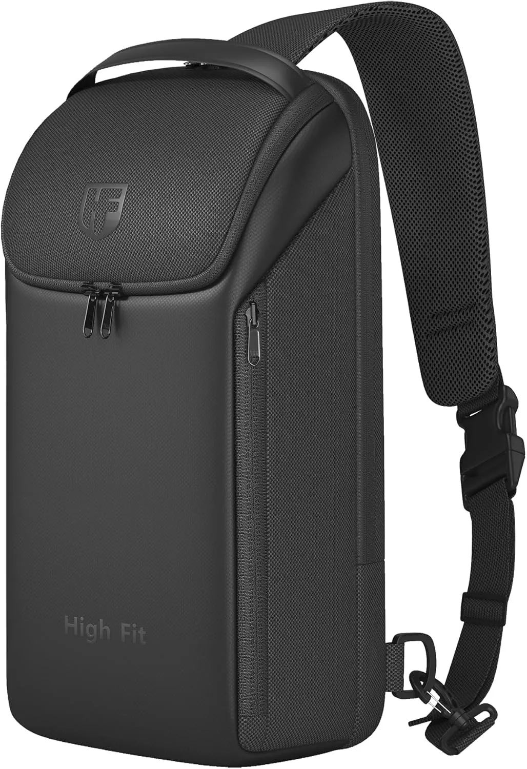 Sling Bag Crossbody Backpack Compact Daypack for Shoulder bag 14" MacBook Pro M4, 13" MacBook Air/Pro (Black, L for 13-14 inch MacBook)