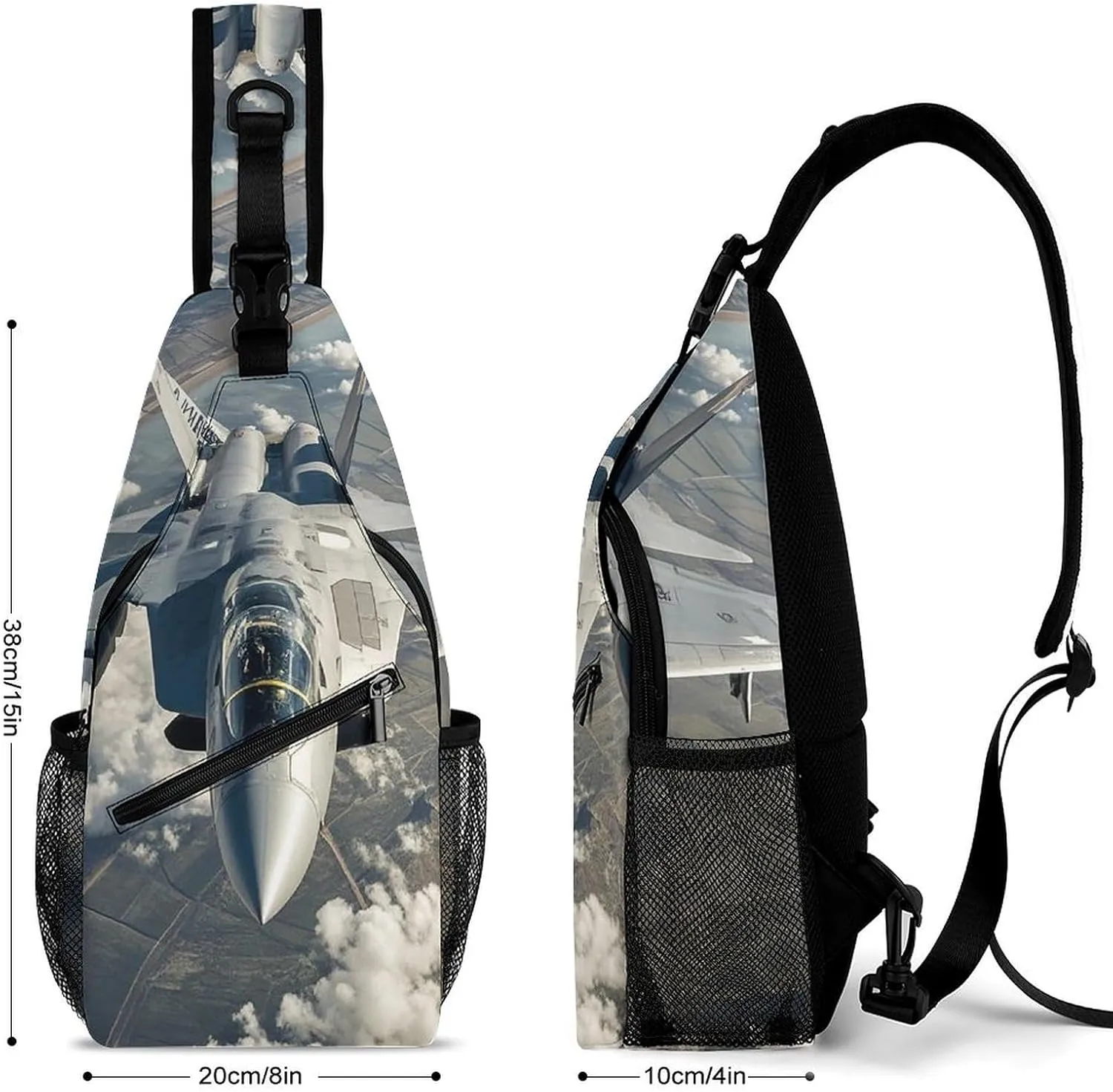 Sling Bag Crossbody Shoulder Bag Cross Chest Bag Animal Shocked Expression Sling Backpack Travel Hiking Daypack