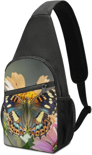 Sling Bag for Women Men Crossbody Bag Chest Bag Boats on Beach Sling Backpack Fanny Packs Travel Hiking Daypack