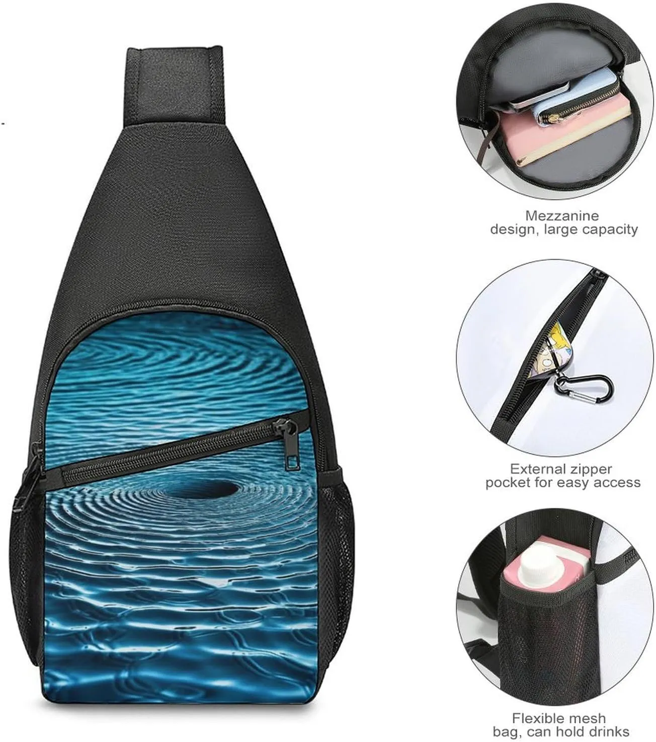 Sling Bag for Women Men Crossbody Bag Chest Bag Red Fruit Sling Backpack Fanny Packs Travel Hiking Daypack