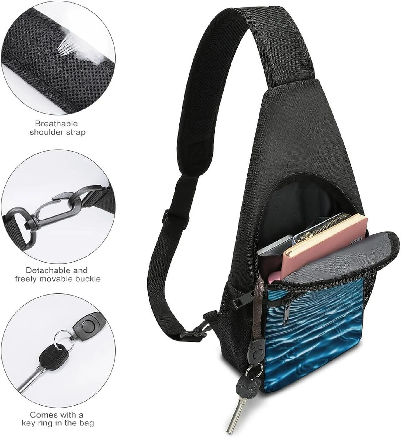 Sling Bag for Women Men Crossbody Bag Chest Bag Red Fruit Sling Backpack Fanny Packs Travel Hiking Daypack