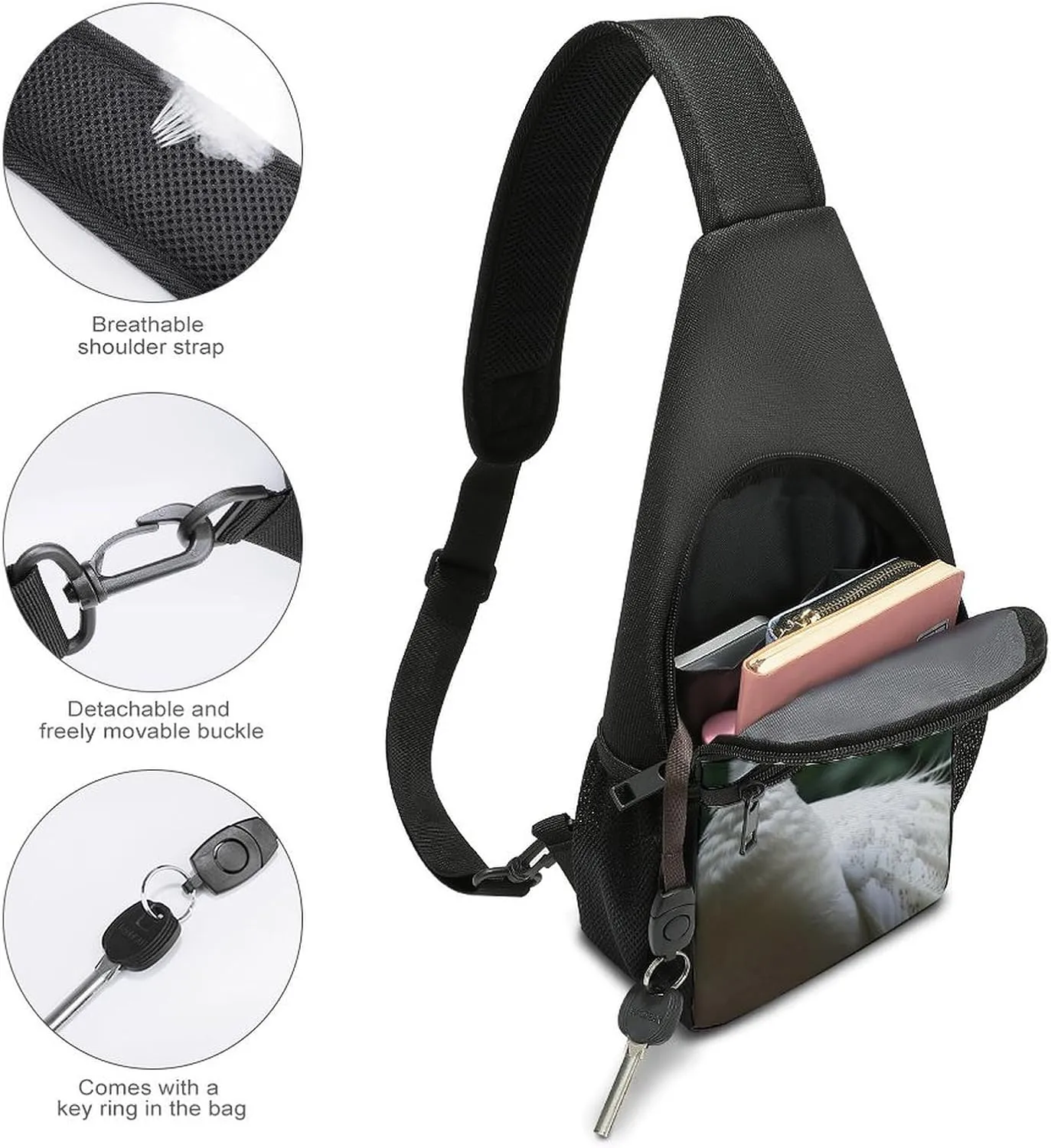 Sling Bag for Women Men Crossbody Bag Chest Bag Various Gradients Sling Backpack Fanny Packs Travel Hiking Daypack