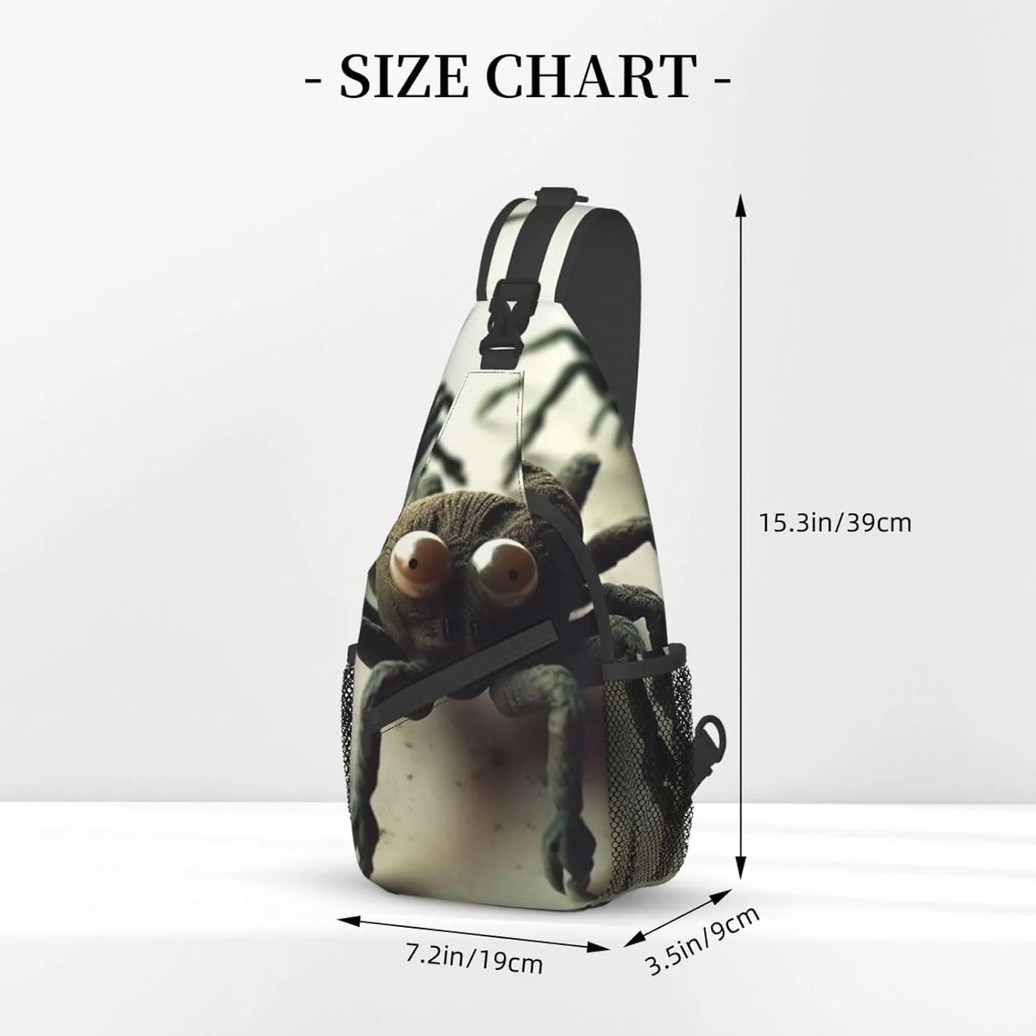 Sling Bag for Women Men Funny Spider Cross Chest Bag Diagonally Casual Fashion Travel Hiking Daypack