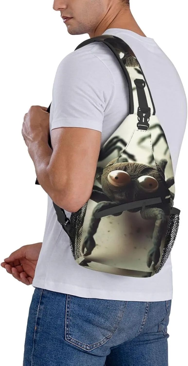 Sling Bag for Women Men Funny Spider Cross Chest Bag Diagonally Casual Fashion Travel Hiking Daypack