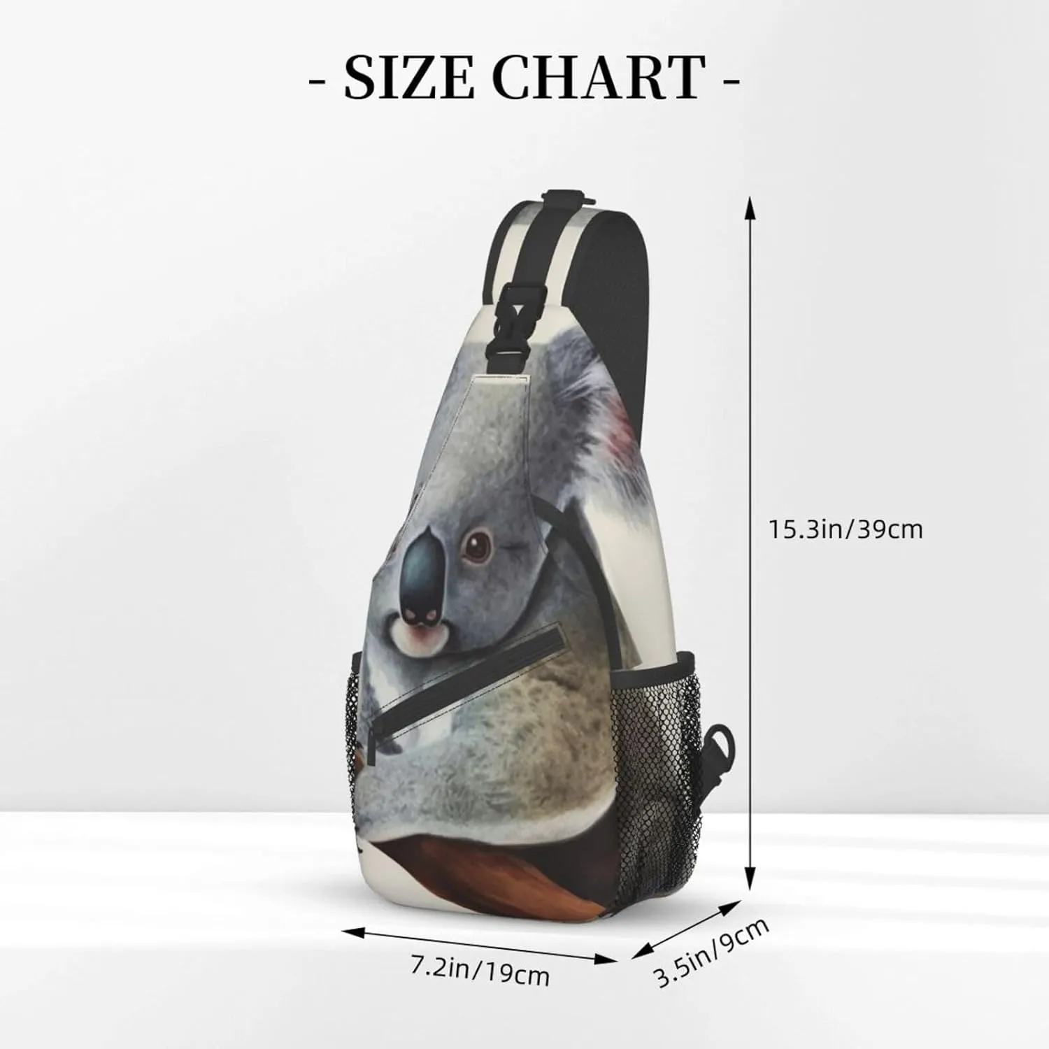 Sling Bag for Women Men Koala and Butterfly Cross Chest Bag Diagonally Casual Fashion Travel Hiking Daypack