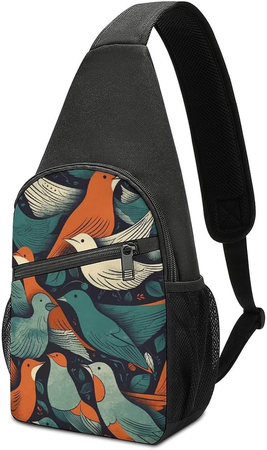 Sling Bags Flock Of Birds Chest Bag for Men Women Shoulder Bag for Travel Sport Chest Pack