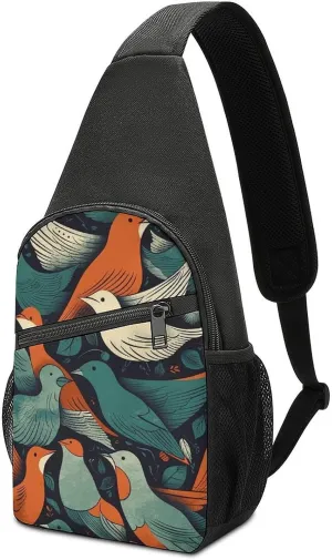 Sling Bags Flock Of Birds Chest Bag for Men Women Shoulder Bag for Travel Sport Chest Pack
