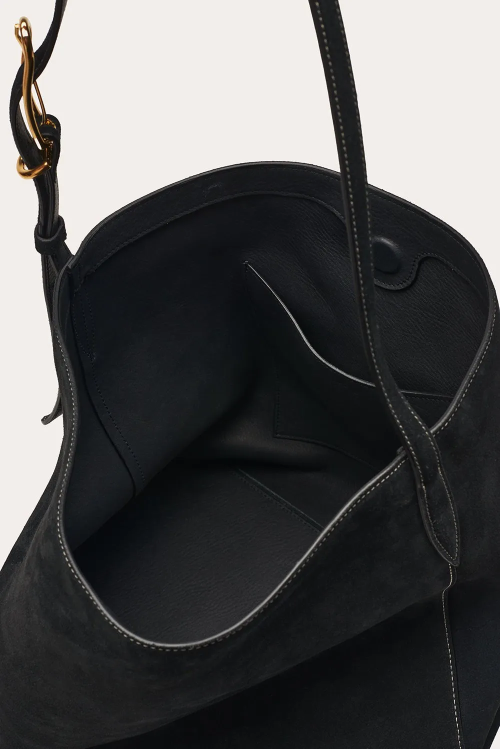 Slouch Bucket Black Suede