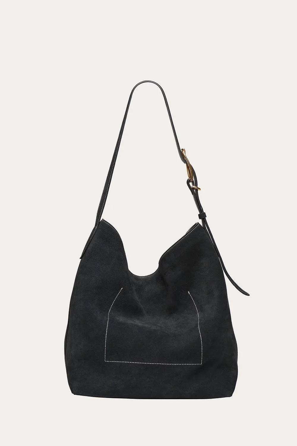 Slouch Bucket Black Suede
