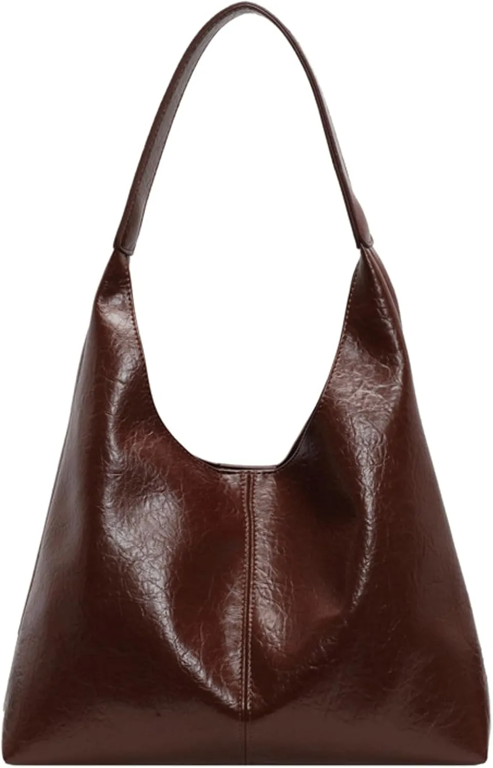 Slouchy Bags Women Commuter PU Leather Tote Bag 2025 Soft Shine Shoulder Bag with Zip Pouch Versatile Purse