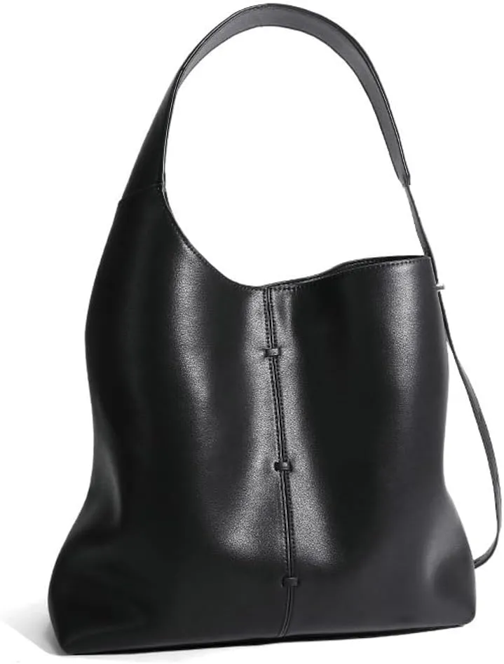 Slouchy Hobo Bag for Women Vegan Leather Underarm Tote Bag Crossbody Purse Clutch Soft Shoulder Handbag Satchel Gourd Shaped