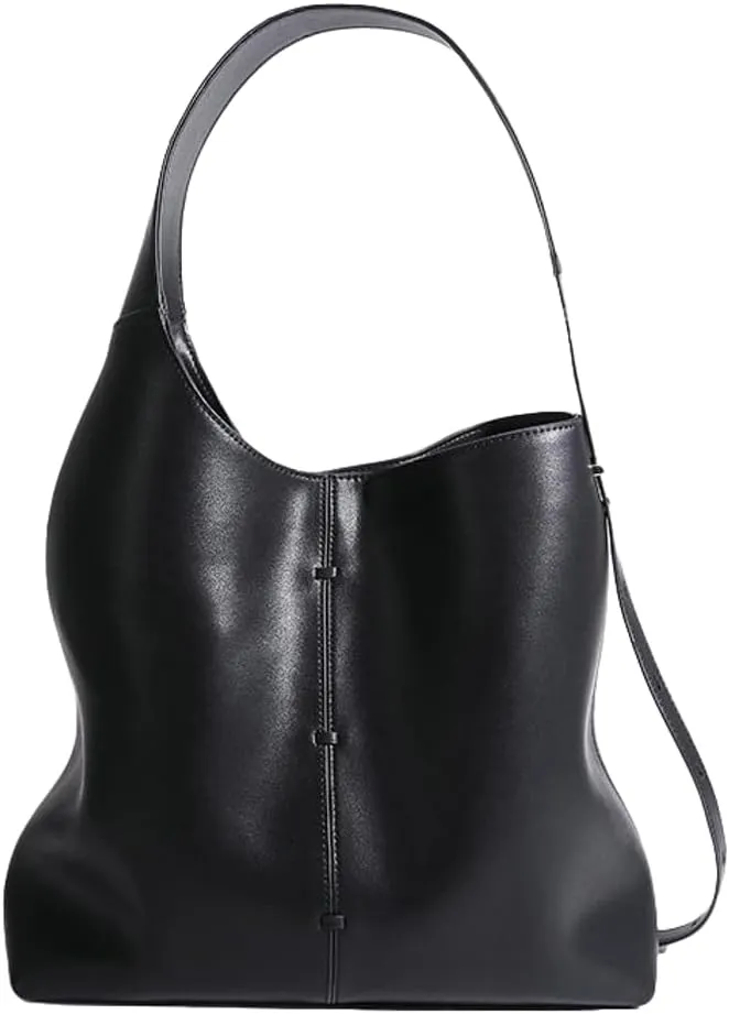 Slouchy Hobo Bag for Women Vegan Leather Underarm Tote Bag Crossbody Purse Clutch Soft Shoulder Handbag Satchel Gourd Shaped