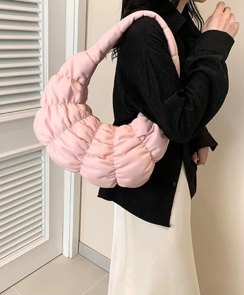 Slouchy Hobo Bags for Women Quilted Shoulder Bags for Women Lightweight Cloud Bag Retro Carryall Bag Handbags 2024