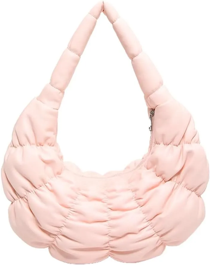 Slouchy Hobo Bags for Women Quilted Shoulder Bags for Women Lightweight Cloud Bag Retro Carryall Bag Handbags 2024