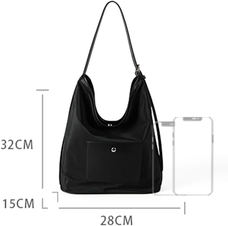 Slouchy Hobo Shoulder Bag Women 2025 Spring Trendy Nylon Crossbody Bags Lightweight Travel Purses Satchel Tote Handbag
