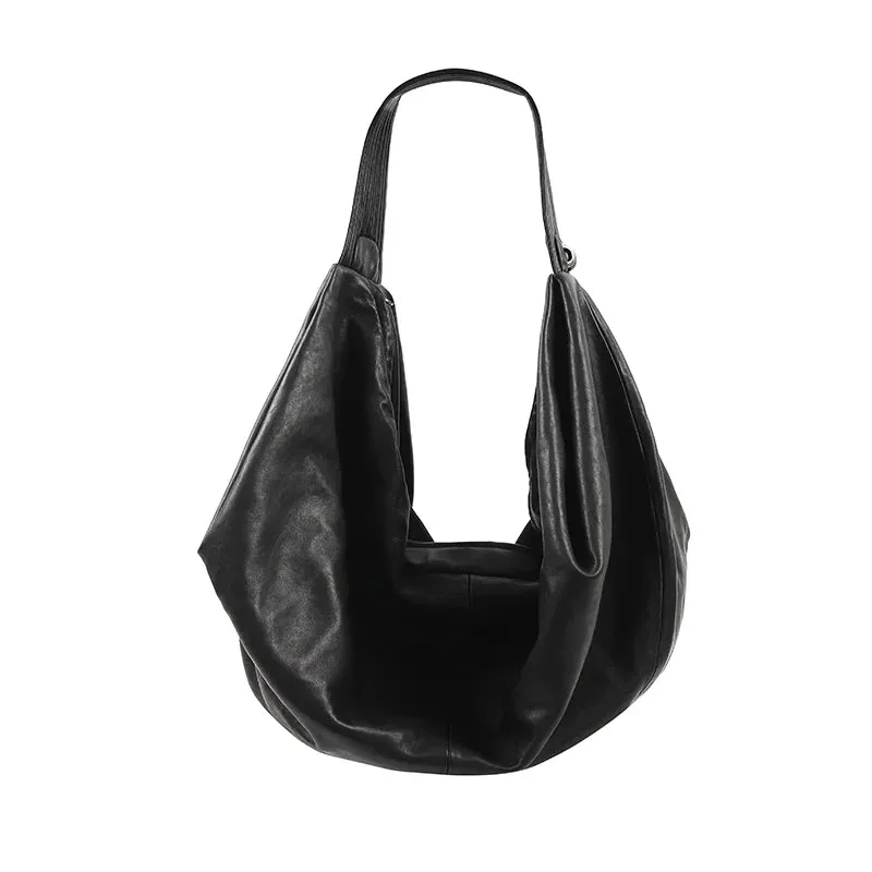 Slouchy Lambskin Shoulder Bag